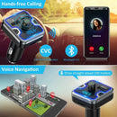 Car Bluetooth Fm Transmitter 7 Colors Led Backlit Bluetooth Car Adapter wit