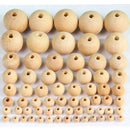 50pcs Wooden Spacer Beads Round Ball Natural 16mm For Jewelry Making