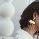 Fashion Geometric Dangle Ear Stud Women Drop Earrings Alloy Jewelry Gift A