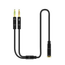 5X(AUX 3.5mm Audio Mic Splitter Cable Female to 2 Male Headphone Microphon M5A4)