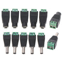 5Pairs 2.1x5.5mm DC Power Cable Jack Adapter Connector Plug CCTV Camera Use 12V/