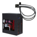 8 Pin White Black ATX CPU PSU Sleeved Power Supply Extension Shakmods + 2 Combs