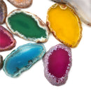New Natural Agate Slices Geode Polished Slab Brazil Crystal Quartz Ornaments M&E