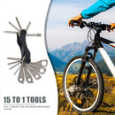 15 in 1 Bicycle Repair Tool Spoke Plum Socket Wrench Hex Key Screwdriver