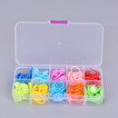 100pcs Mini Knitting Crochet Mix Colors Mini Case Locking Stitch Plastic Marke%!