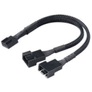 4 Pin PWM To Dual PWM Power Y-Splitter Adapter Cable for CPU PC Case Fan Su A3T9