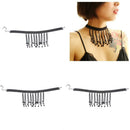 Fashion Women Hollowed Lace Tassel Choker Necklace Jewelry Casual Decor A