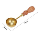 Retro Fire Wax Seal Stamp Metal Wax Stick Wood Handle Sealing Wax Spoon