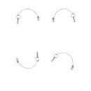 4PCS Marine Boat Top Pin Quick Release Pin Stainless Steel & Lanyard Bimini