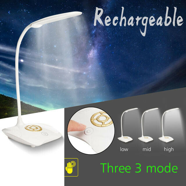 Rechargeable Flexible Led Table Lamp Press Switch Desk Book Reading Light D Q6G3