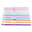 Mixed Aluminum Handle Crochet Hooks Knitting Knit Needles Weave Yarn Set- 2