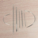 7 Repair Sewing Needles Curved Threader for Leather Canvas Stainless Steel Si D1