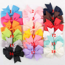 18 Pcs/Bag Hair Bows Kids Cloth Ribbon Boutique Lovely No Clips for Baby Girl TO