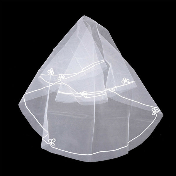 150cm White Simple Two Layer Tulle Wedding  Bridal Accessories %ã€Š