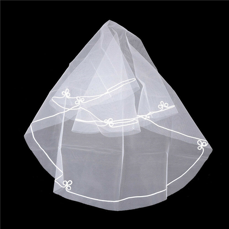 150cm White Simple Two Layer Tulle Wedding  Bridal Accessories %ã€Š
