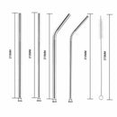 Stainless Steel Straws, 6 Pack Reusable Straws with 2 Pcs Cleaning Brushes, U3F9