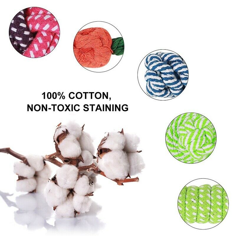 Dog Rope Toys,10 Pack Puppy Chew Toys Set Dog Cotton Rope Knot And Teeth Cl