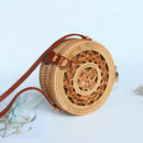 Round Straw Bag Ladies Handbags Bohemian Rattan Messenger Bag Hand-Woven Ro