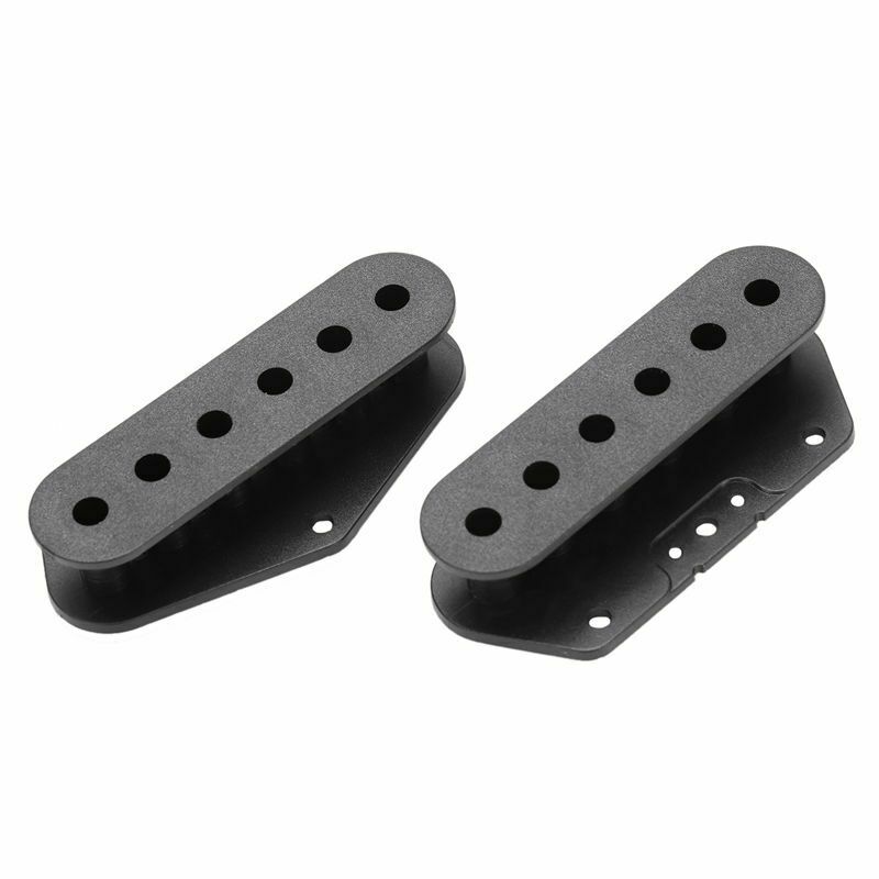 2 Pcs Black Plastic Single Coil Slug Bobbins Bridge Pickup Covers/Lid/Shell