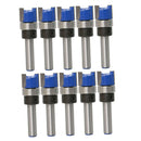 10x 6mm Shank Top Bearing Straight Flute Bit Wood Milling Cutter Power