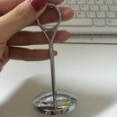Stainless Steel Card Holder Number Clip Sign Place Stand Table Decor 15cm