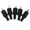 5-pack Male Extension Cord Replacement Electrical Plugs End, Straight Metal Plug