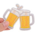 diy embroidery beer badge iron on patch for clothes stickers fabric M&E