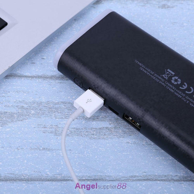 Mini Plastic 5 X 18650 Batteries Power Supply Power Bank DIY Box(Black)