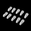 20pcs White Plastic Hard Wall Picture Frame Mirror Hanging Hooks Hangers 5kg