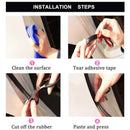 Rubber 10M B-Type Trim Rubber Strip Universal Car Door Edge Seal Weather-strip