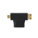 HDMI Female to Mini HDMI&Micro HDMI Male Trigonal Adapter Connector Converter