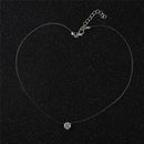 Fashion Women Crystal Necklace Invisible Line Zircon Clavicle Chain NecklacEB3C