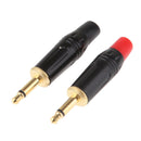 2Pieces 3.5mm Mono Male Repair Earphones Audio Solder Jack Plug Adapter