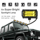 5'' Inch 72W LED Work Light Bar Flood Driving Fog Lamp Truck Boat Offroad Yell.