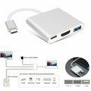 Type-C Aluminum 4k HD 3IN1 Usb C Type C to Hdmi Converter Cable for Pro MacBook