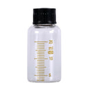 1pcs 25ml Scale lab glass vials bottles clear containers with black screw cap M&