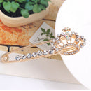 2Pcs Bling Cute Crystal Crown Knot Pin Brooch Pin Safty Pin for Women Bridal