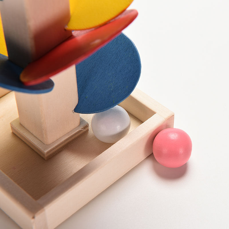 Wooden Tree Ball Run Track Play Game Supplies Kids Intelligence Educational gift