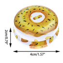 1X Donuts Tin Box Diy Candle Jar Balm Round Empty Iron Box Lipstick StorageS Hn