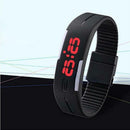 Kid Boy Girl Sport Digital Wristwatch LED Electronic Bracelet Watch (Black)