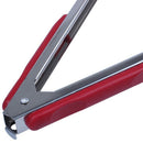 14-Inch Stainless Steel Red BBQ Tongs Kitchen Cook Tool Convenient Practica