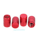 4pcs Red Aluminum Alloy Auto Car Wheel Tyre Tire Valve Dust Stem Air Caps Cover
