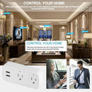2 USB Ports Smart US Plug WiFi Power Timing Switch Voice Control Socket Outlets