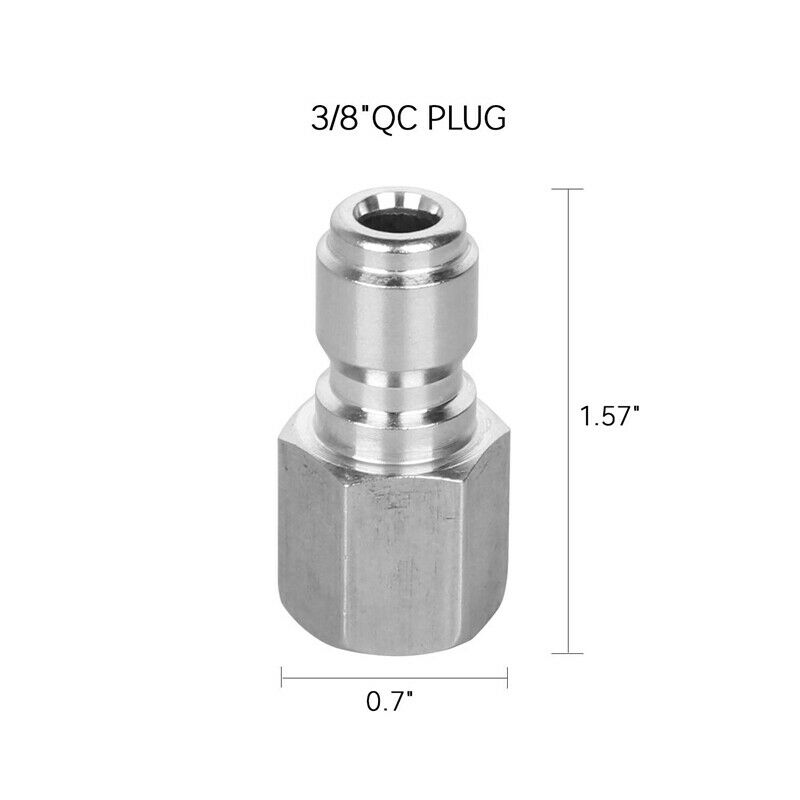 Stainless Steel Pressure Washer Adapter Set G3/8 Inch Female Quick Connect