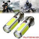1X white cOB LED motor bike/ATV headlight bulb fog light H6M PX15d P15D25-1  MO