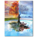 Hand-painted Life Tree DIY Oil Painting by Numbers Art Canvas Kit Set Hom EYO