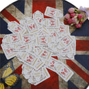 50pcs Merry Christmas Kraft Paper Gift Tags Label Hanging Cards With String JR