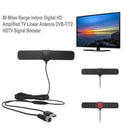 80 Miles Range Indoor Digital HD Amplified TV Linear Antenna Signal Booster A