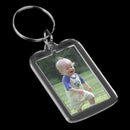 Lot of 10Pcs Keyring DIY Detachable White Rectangle Photo Frame Keyring 3.3 S7P7