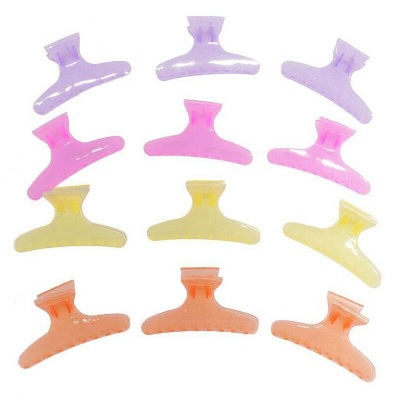 12 pcs Butterfly Salon Hairdressing Hair Clip Color Perm Sectioning Clips H L3D7